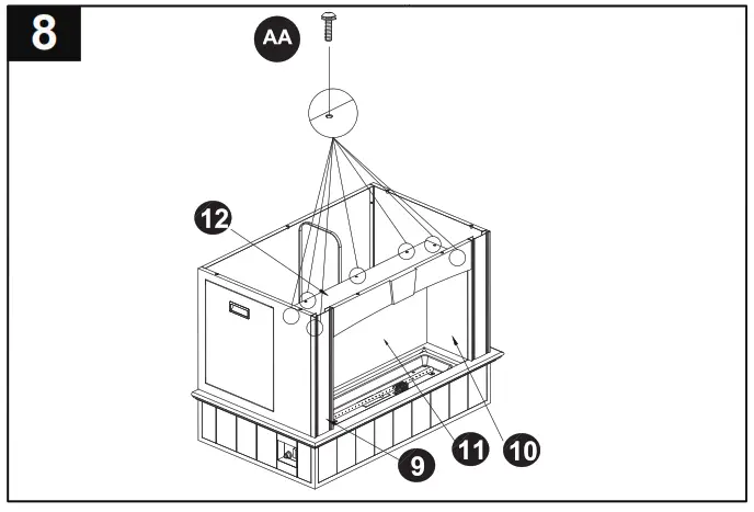 allen roth FHTS80246 1 Black Steel Liquid Propane Outdoor Fireplace - FEACHER 1