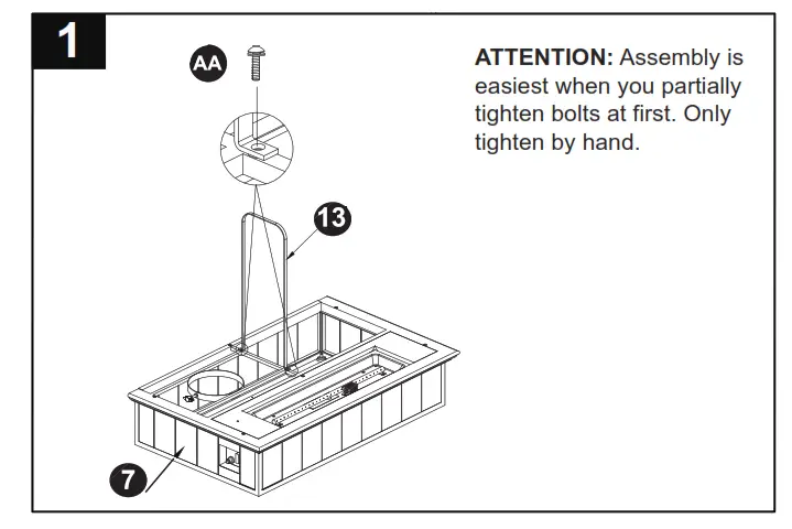 allen roth FHTS80246 1 Black Steel Liquid Propane Outdoor Fireplace - FEACHER