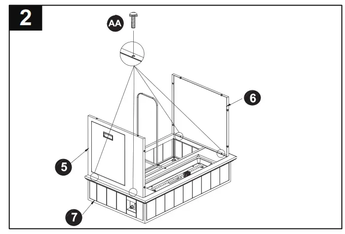 allen roth FHTS80246 1 Black Steel Liquid Propane Outdoor Fireplace - FEACHER1