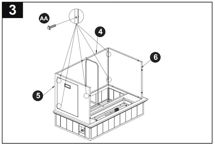 allen roth FHTS80246 1 Black Steel Liquid Propane Outdoor Fireplace - FEACHER2