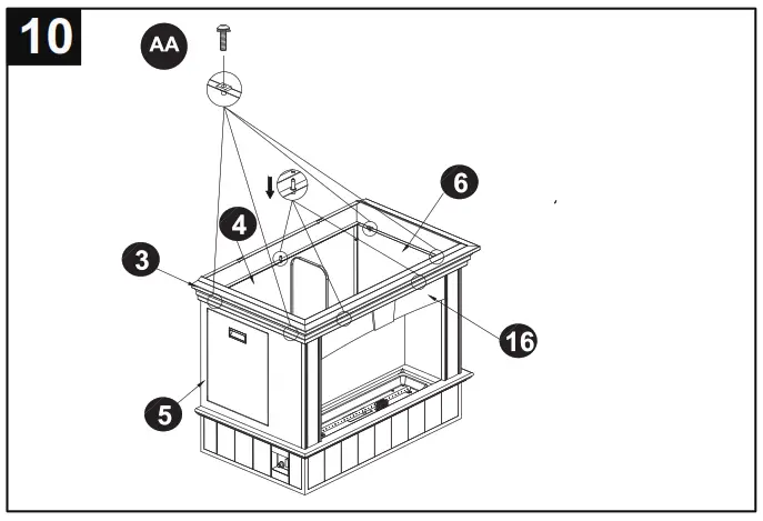 allen roth FHTS80246 1 Black Steel Liquid Propane Outdoor Fireplace - FEACHER3