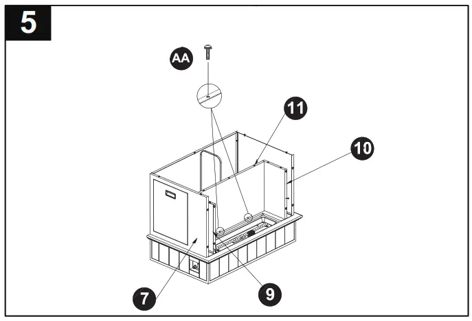 allen roth FHTS80246 1 Black Steel Liquid Propane Outdoor Fireplace - FEACHER4