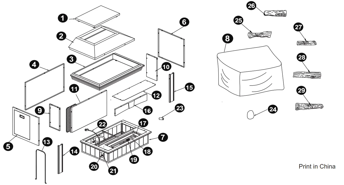 allen roth FHTS80246 1 Black Steel Liquid Propane Outdoor Fireplace - Step4