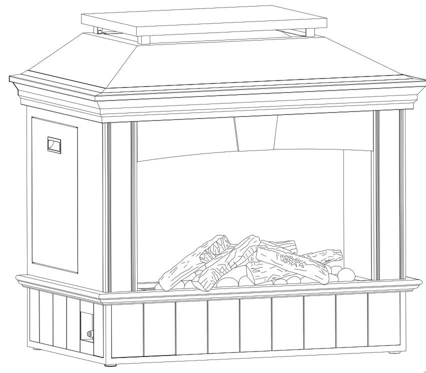 allen roth FHTS80246 1 Black Steel Liquid Propane Outdoor Fireplace