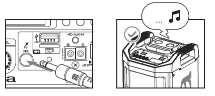 aiwa KBTUS-608 Portable Trolley Party Speaker fig (23)