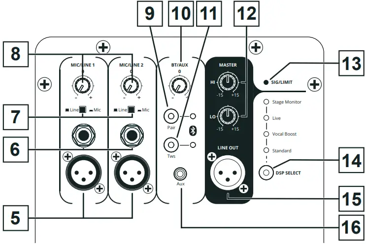 auDiopHony Nova Series 15 Inches 2-Way Amplified Speakers with Bass Reflex-fig3
