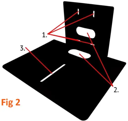 HuddleCamHD HCM-2 Large Base Camera Wall Mount -Fig 2
