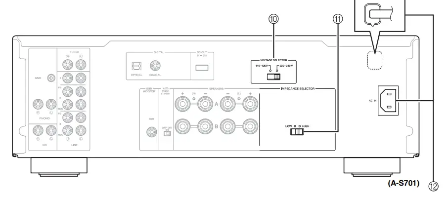 Yamaha A-S701BL Natural Sound Integrated Stereo Amplifier (Black) 8