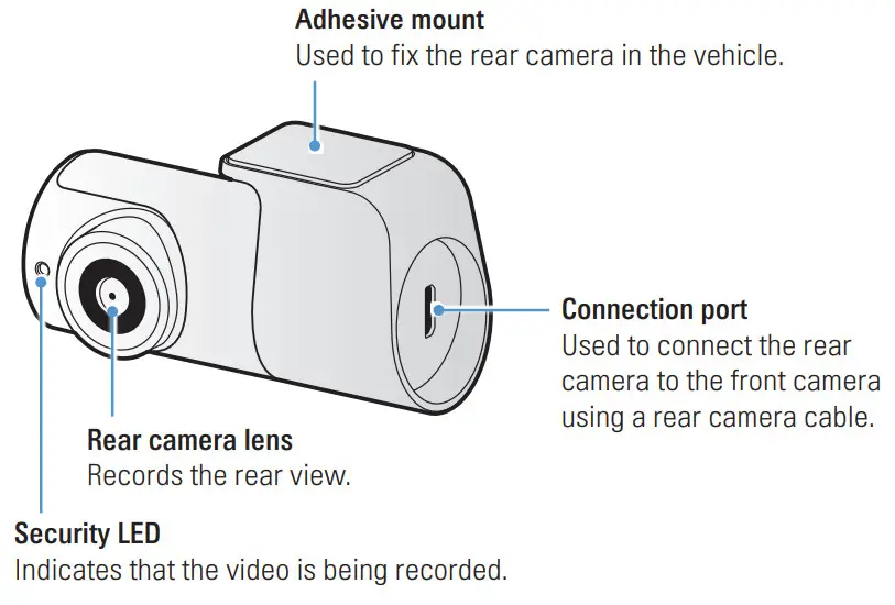 THINKWARE Q1000 2K QHD Dual Channel Dash Cam - Rear camera