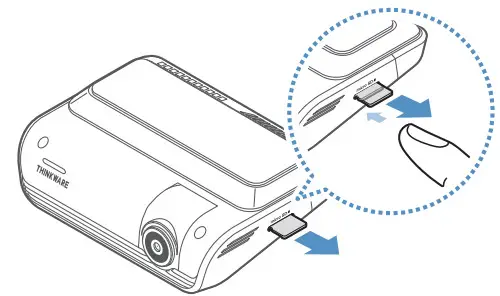 THINKWARE Q1000 2K QHD Dual Channel Dash Cam - memory card