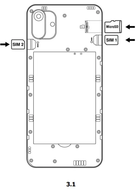 Install the SIM card and battery