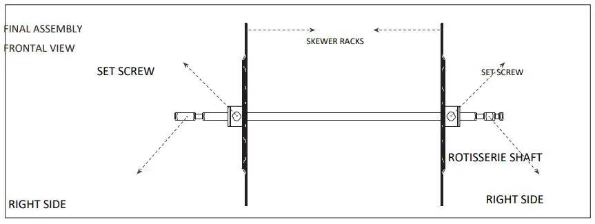deco chef DCAIRD12BLK 12.7QT Digital Air Fryer Oven, with 3 Racks Instruction Manual - Rotisserie Shaft & Skewers Racks