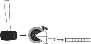 TO INSTALL OPTIONAL CASTERS