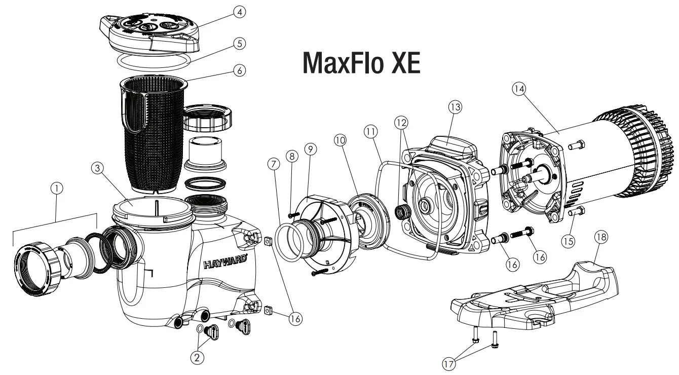 HAYWARD W3SP3210X15XE XE Series TriStar Ultra-High Efficiency Variable Speed Pool Pump -TriStar XE 1