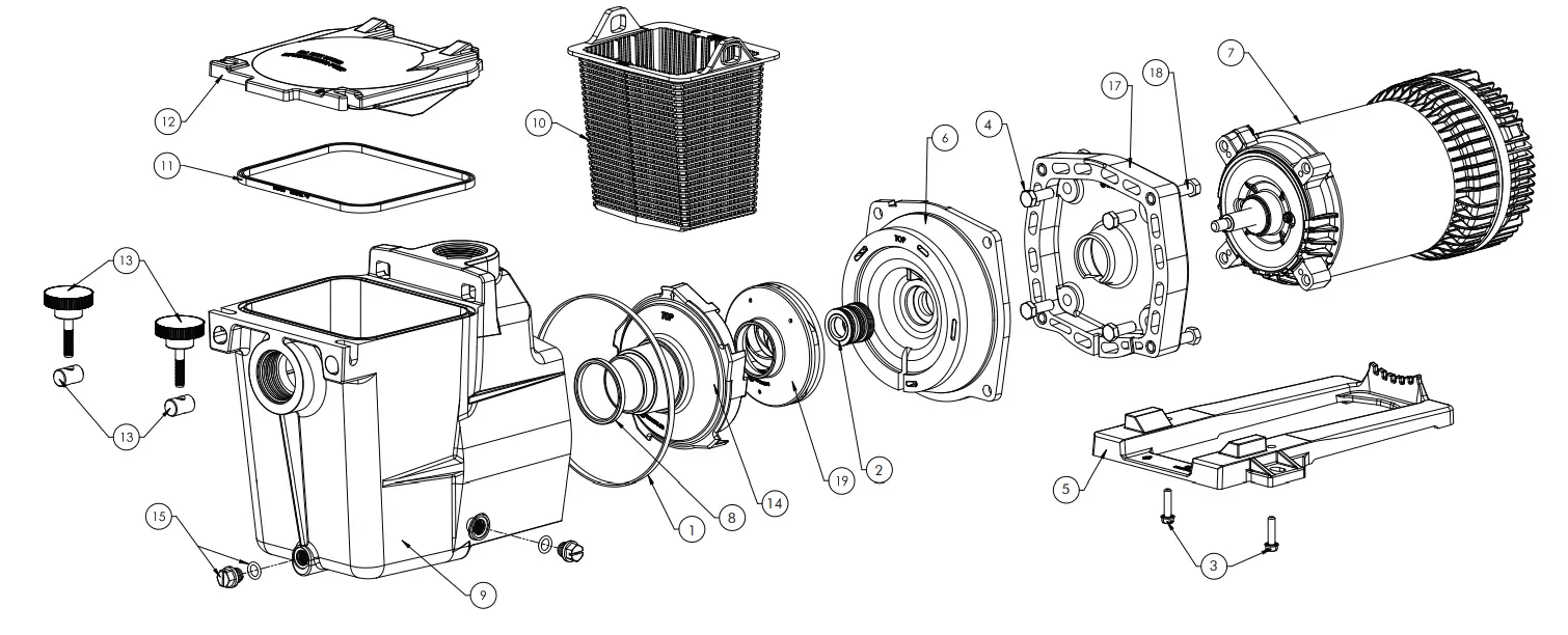 HAYWARD W3SP3210X15XE XE Series TriStar Ultra-High Efficiency Variable Speed Pool Pump -TriStar XE 2