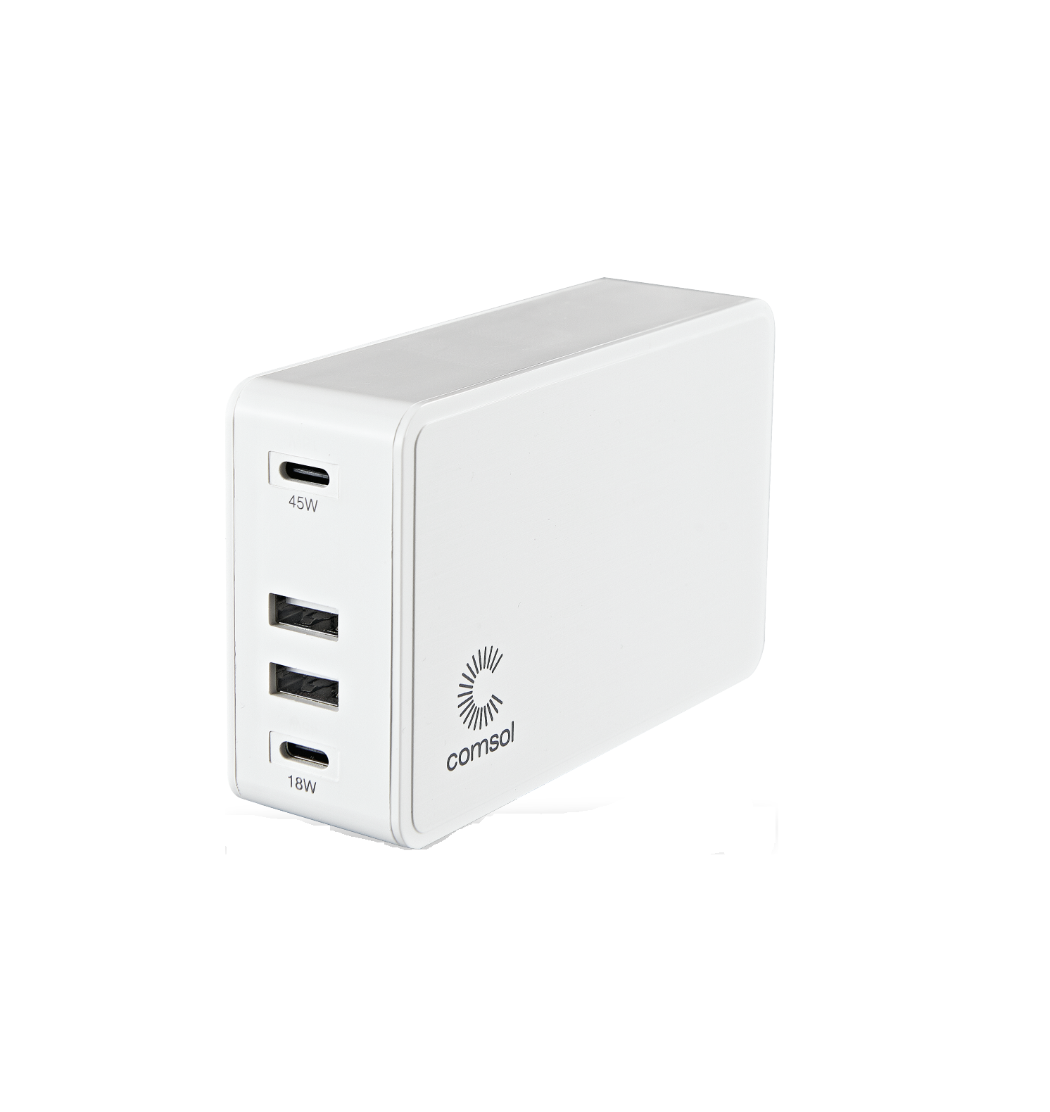 Comsol Dc4pdwh 4 Port Usb Desktop Charger With Usb-c Pd User Manual