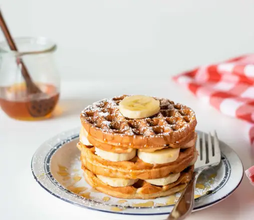Banana Bread Mini Waffles