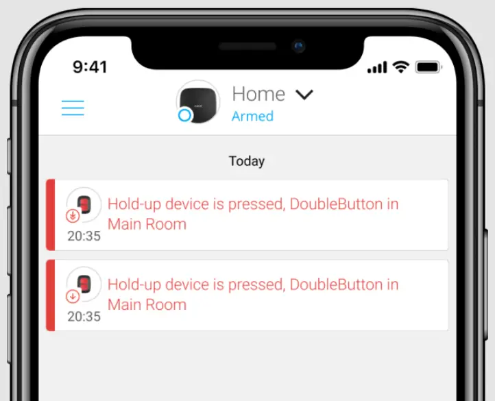AJAX DoubleButton Wireless Panic Button - 3