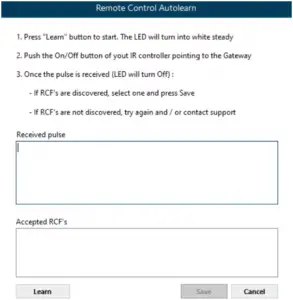 Configuration - Automatic IR detection
