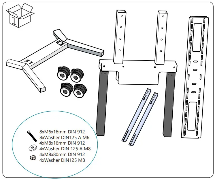 traulux SMMI-F65 Motorised Mobile Floor Stand - fig2