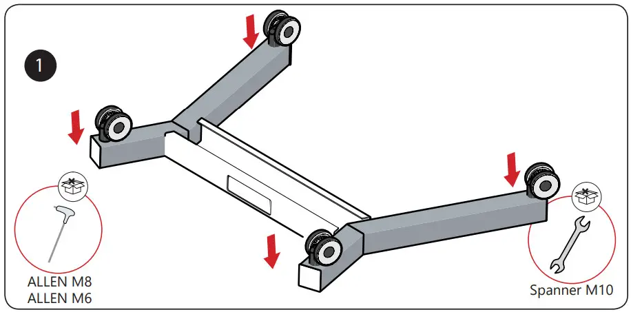 traulux SMMI-F65 Motorised Mobile Floor Stand - fig4