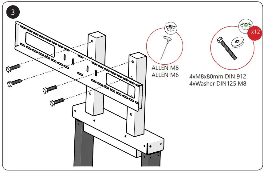 traulux SMMI-F65 Motorised Mobile Floor Stand - fig6