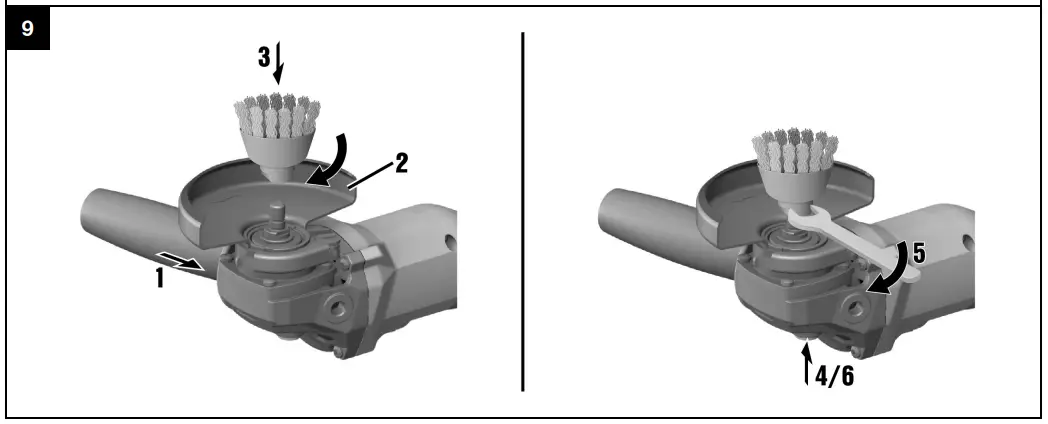 Fitting the wire brush