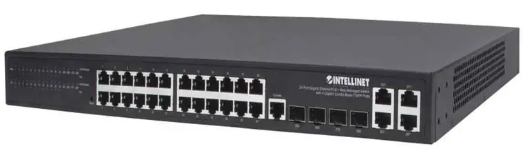 INTELLINET 561426-V3 24-Port Gigabit Ethernet PoE WebManaged Switch