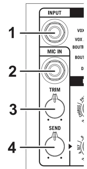 VOX Portable Modeling Guitar Amplifier - input