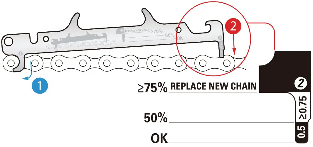 LEZYNE 73820 Y16 MT Chain Gauge - FIGURE 1
