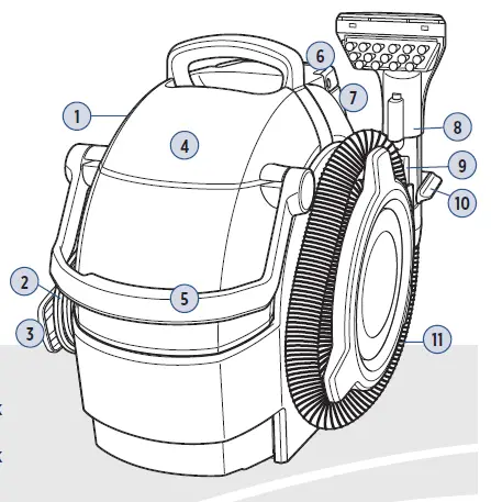 BISSELL 3624 Series Professional Portable Carpet Cleaner-fig-1
