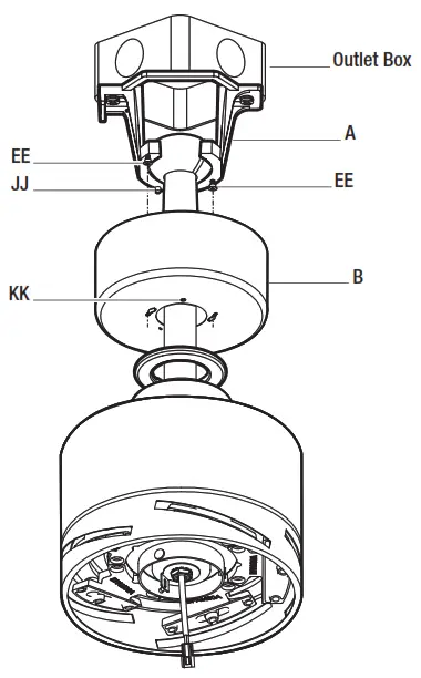 HAMPTON BAY AK376-CH Marino 36 Inch Brushed Steel Ceiling Fan - 14