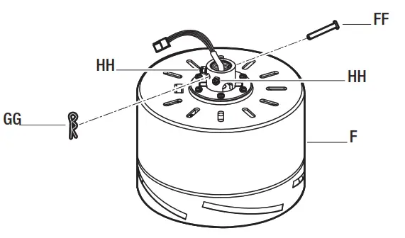 HAMPTON BAY AK376-CH Marino 36 Inch Brushed Steel Ceiling Fan - 7