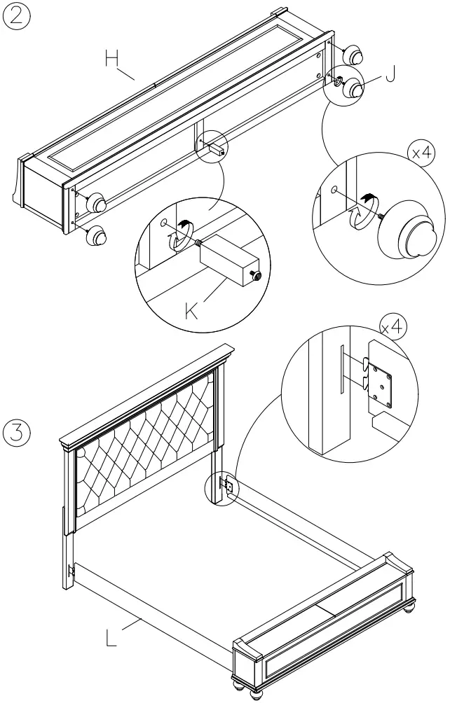 benchcraft B777157 Kanwyn Queen Upholstered Panel Bed - Figure 5