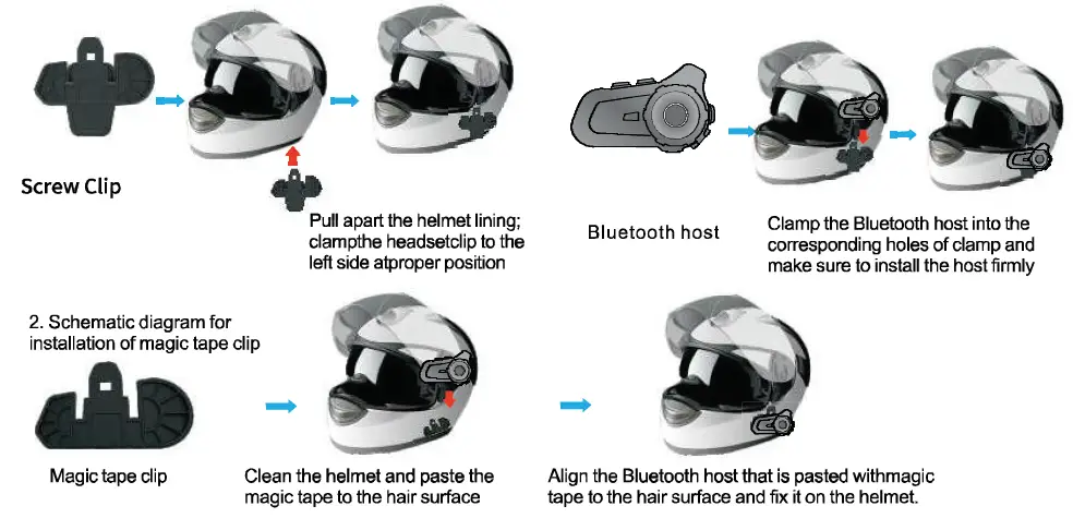 Shouyin Electronics S2 Bluetooth Headset for Motorcycle Helmet 1