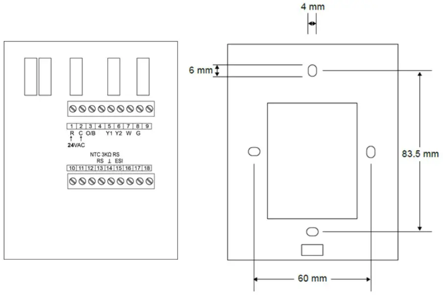 CONTEMPORAY CONTROLS BAST-321HP-BW2 Wi-Fi BACnet IP Heat Pump Thermostat - Mechanical