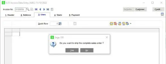 FIG 31 SALES ORDER INVOICE DATA ENTRY