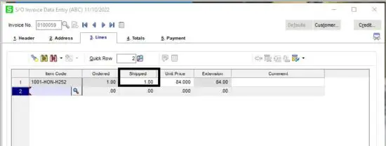 FIG 32 SALES ORDER INVOICE DATA ENTRY