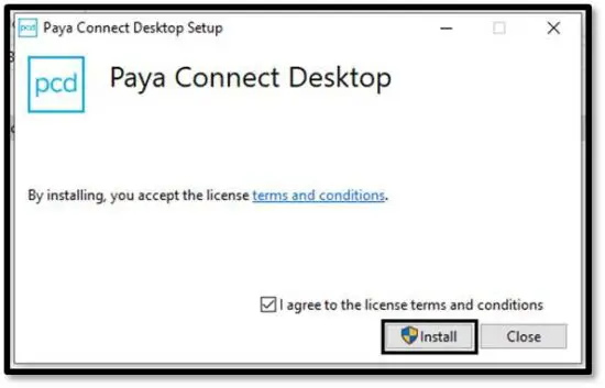 FIG 5 PAYA CONNECT DESKTOP INSTALLATION