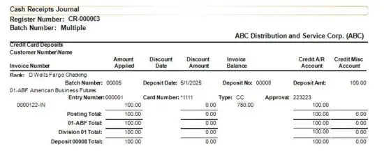 FIG 68 CASH RECEIPTS JOURNAL POSTING