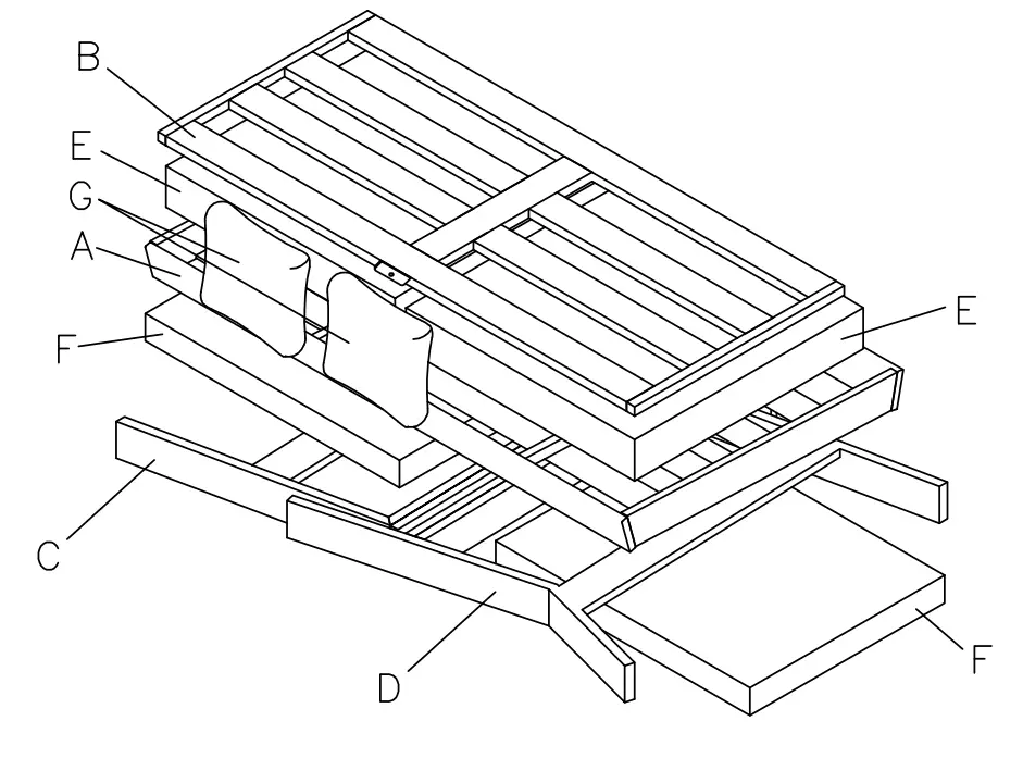 Ashley P514-835 Tropicava Outdoor Loveseat- parts 2