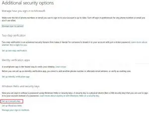 FIG 12 Set up a security key