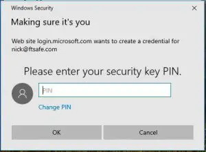 FIG 15 Security Key Setup