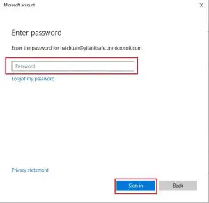 FIG 20 Enter your account and passwords