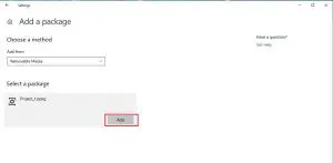 FIG 25 Windows will automatically detect the package