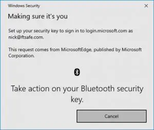 FIG 33 setting up your security key.