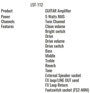 FIG 16 Technical Specifications