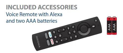 Voice Remote with Alexa and two AAA batteries