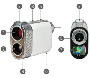 VOICE CADDIE SL2 Active Hybrid GPS Laser Rangefinder - Device