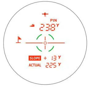 VOICE CADDIE SL2 Active Hybrid GPS Laser Rangefinder - Slope Mode 1